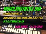 モジュラーシンセ ジャム~ Eltamusic Polivoks-M, Qubit Chord V2, Noise Engineering Xerest Pola, Eフラットマイナー・メジャー