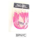 Make Noise 6" hot pink patch cable 5-pack
