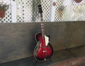 画像1: Hohner France Holiday Jazz Guitar Vintage / Made in Germany c.1961(?) レアビンテージ アーチトップ アコースティック