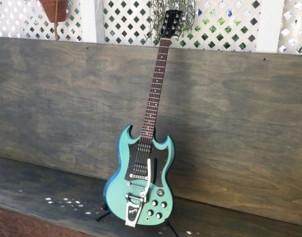 画像18: 2001 Gibson SG Blue Teal “Flip Flop” w/Bigsby B3 & Towner Down Tension Bar 売却済 (18)