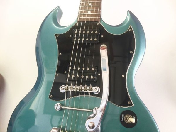 画像17: 2001 Gibson SG Blue Teal “Flip Flop” w/Bigsby B3 & Towner Down Tension Bar 売却済 (17)