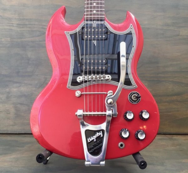 画像1: Gibson SG w/Bigsby B3 & Towner Down Tension Bar, Decoboom Streamline Pickguard Set　売却済 (1)