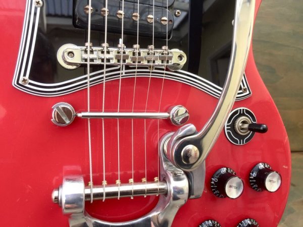 画像5: Gibson SG w/Bigsby B3 & Towner Down Tension Bar, Decoboom Streamline Pickguard Set　売却済 (5)