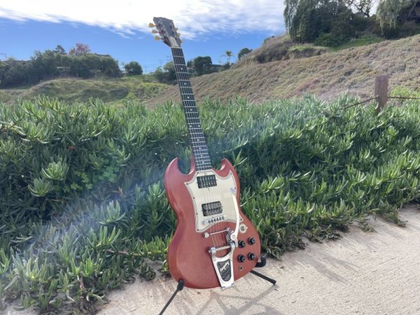画像3: Gibson SG Faded Worn Cherry w/Bigsby B3 & Towner DTB, Decoboom Streamline Pickguard Set　売却済 (3)