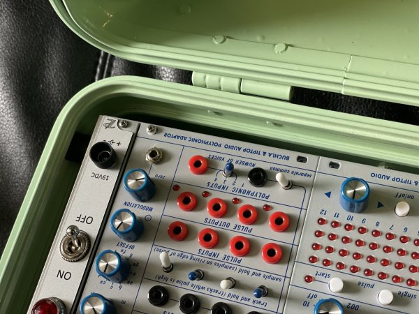 画像12: Buchla Tiptop 200t series with BPNYC ZERO Halliburton Eurorack Modular Travel Case 9U Seafoam Green #2　売却済 (12)