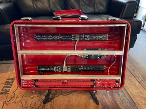 画像1: BPNYC ZERO Halliburton Eurorack Modular Travel Case 7U w/Pulp Logic 1Us "REDRUM"