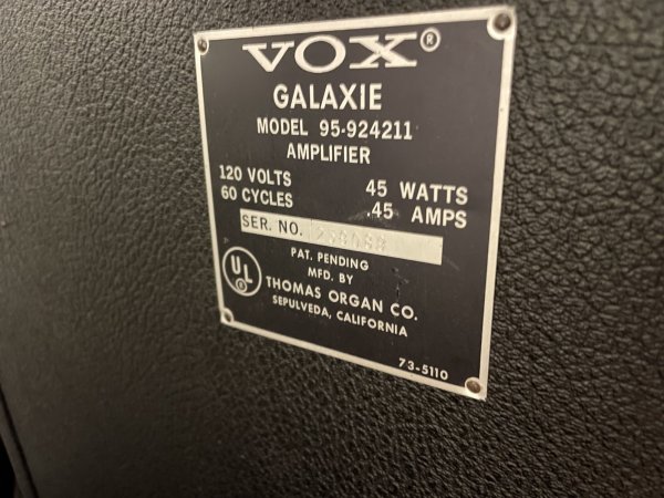 画像4: Vox Galaxie Amp 1960s Solid State - Complete w/Lamp, Footswitch & new 3-Prong Plug (4)