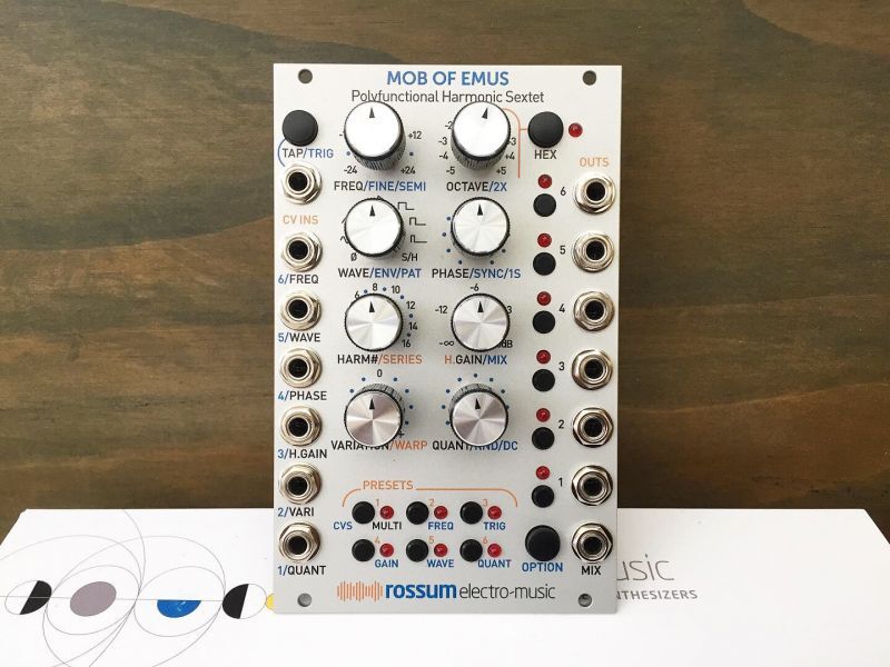 Rossum Electro 最新モジュール “Mob of Emus” -Polyfunctional Harmonic Sextet 出荷開始！