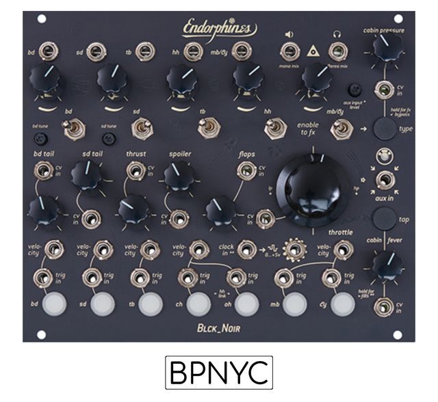 Endorphin.es BLCK_Noir  7チャンネル ハイブリッド ドラムジェネレーター　次回入荷分