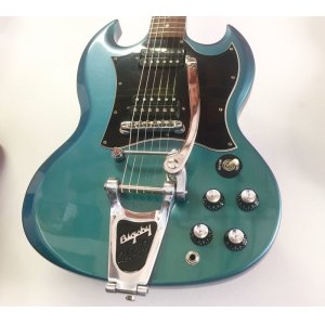 画像: 2001 Gibson SG Blue Teal “Flip Flop” w/Bigsby B3 & Towner Down Tension Bar 売却済