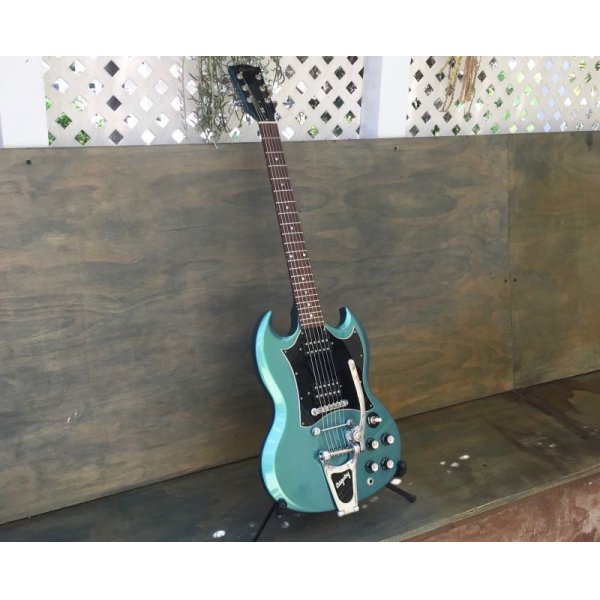 画像2: 2001 Gibson SG Blue Teal “Flip Flop” w/Bigsby B3 & Towner Down Tension Bar 売却済 (2)