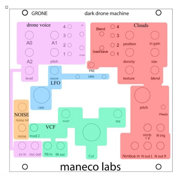 画像5: Maneco Labs GRONE dark drone machine　ダーク ドローン マシーン ユーロラック  (5)