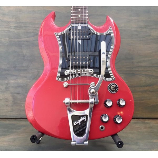 画像1: Gibson SG w/Bigsby B3 & Towner Down Tension Bar, Decoboom Streamline Pickguard Set　売却済 (1)