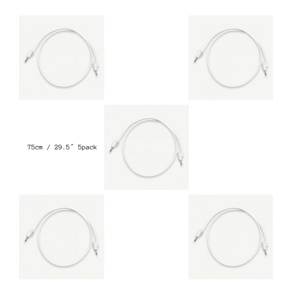 画像5: Tiptop Audio Stackcable Patch Cable WHITE 5pack (5)