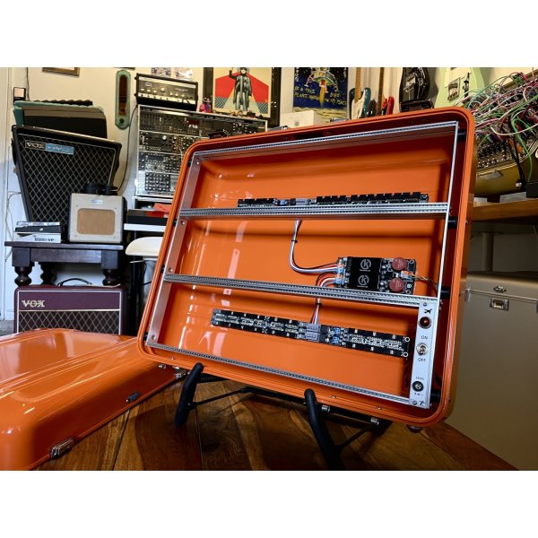 画像22: Buchla Tiptop 200t series with BPNYC ZERO Halliburton Eurorack Modular Travel Case 9U #3 ORANGE (22)