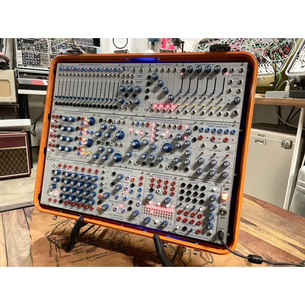 画像1: Buchla Tiptop 200t series with BPNYC ZERO Halliburton Eurorack Modular Travel Case 9U #3 ORANGE (1)