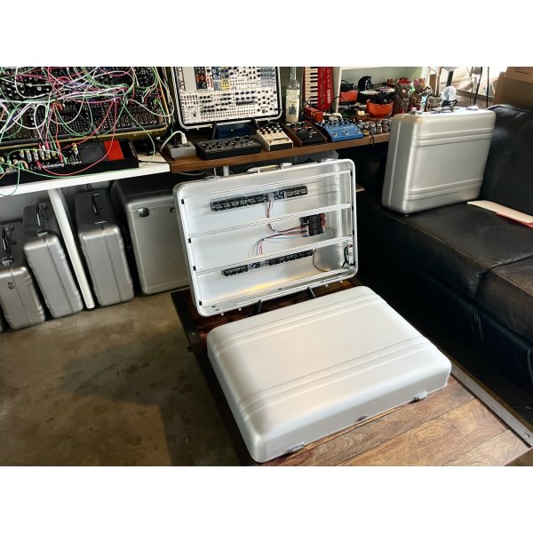 画像23: Buchla Tiptop 200t series with BPNYC ZERO Halliburton Eurorack Modular Travel Case NOS SILVER 122hp 9U (23)