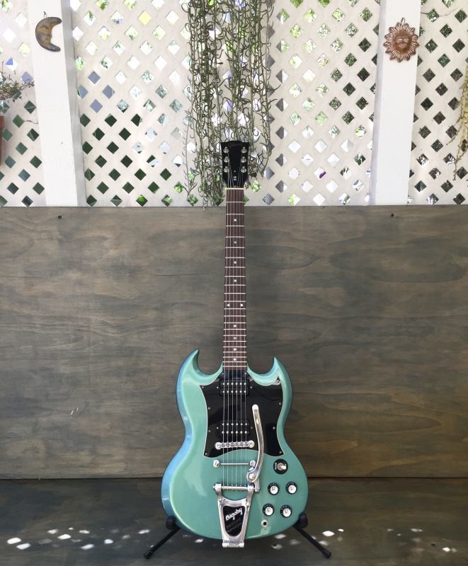 画像: 2001 Gibson SG Blue Teal “Flip Flop” w/Bigsby B3 & Towner Down Tension Bar 売却済